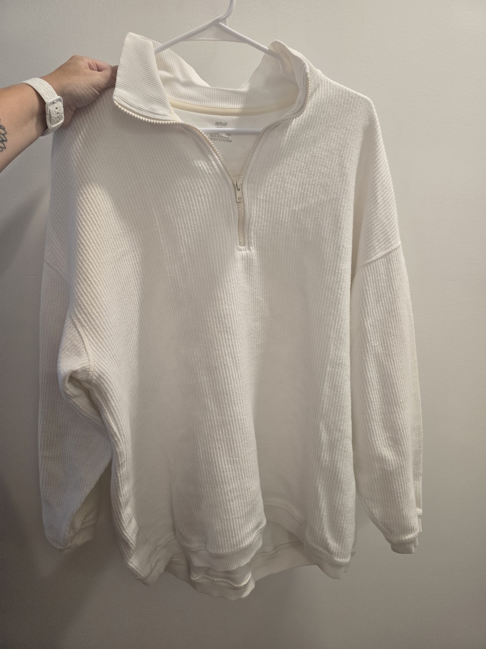 Women's Half-Zip Pullover Sweater - Cream